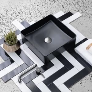 Torneira Monocomando de Parede para Banheiro Inox (Oka Grafite Fosca)