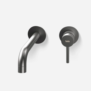 Torneira Monocomando de Parede para Banheiro Inox (Oka Grafite Fosca)