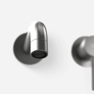 Torneira Monocomando de Parede para Banheiro Inox (Oka Grafite Fosca)