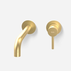 Torneira Monocomando de Parede para Banheiro Inox (Oka Ouro Fosca)