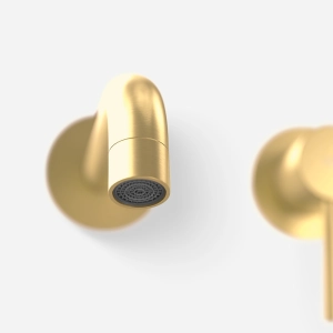 Torneira Monocomando de Parede para Banheiro Inox (Oka Ouro Fosca)