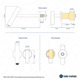 Torneira Monocomando de Parede para Banheiro (Lay Níquel Fosca) - Outlet Produto Torneira Monocomando de Parede para Banheiro (Lay Níquel Fosca) - Outlet