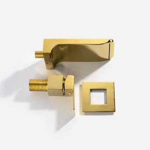 Torneira Monocomando de Parede para Banheiro (Yura Dourada)