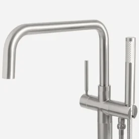 Torneira Monocomando de Piso para Banheira (Lena Escovada) - Outlet Produto Torneira Monocomando de Piso para Banheira (Lena Escovada) - Outlet
