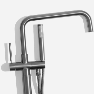 Torneira Monocomando de Piso para Banheira (Lena Grafite Fosca)