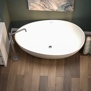 Torneira Monocomando de Piso para Banheira (Lena Grafite Fosca)