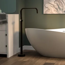 Torneira Monocomando de Piso para Banheira (Lena Preta Fosca) Produto Torneira Monocomando de Piso para Banheira (Lena Preta Fosca)