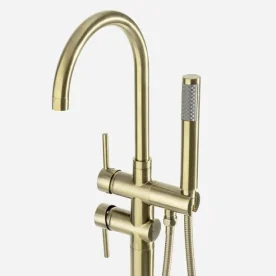 Torneira Monocomando de Piso para Banheira (Maule Ouro Fosca) - Outlet Produto Torneira Monocomando de Piso para Banheira (Maule Ouro Fosca) - Outlet