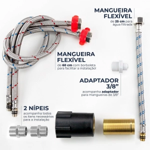 Torneira Monocomando Girat&oacute;ria de Filtro (Aran Preta Fosca)