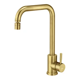 Produto Torneira Monocomando Giratória de Cozinha Inox (Malta Dourada Fosca)