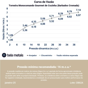 Torneira Monocomando Gourmet de Cozinha (Barbados Cromada)
