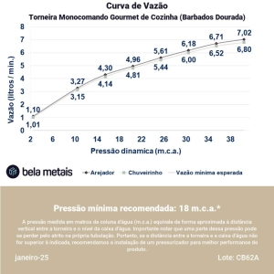 Torneira Monocomando Gourmet de Cozinha (Barbados Dourada)