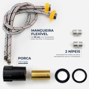 Torneira Monocomando Gourmet de Cozinha (Campeche Preta)