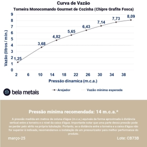 Torneira Monocomando Gourmet de Cozinha (Chipre Grafite Fosca)