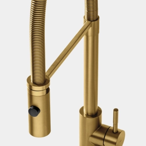 Torneira Monocomando Gourmet de Cozinha Inox (Capri Dourada Fosca)