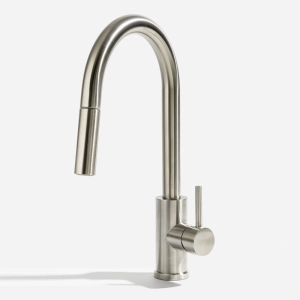 Torneira Monocomando Gourmet de Cozinha Inox (Maldivas Escovada)