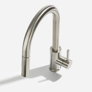 Torneira Monocomando Gourmet de Cozinha Inox (Maldivas Escovada)