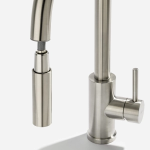 Torneira Monocomando Gourmet de Cozinha Inox (Maldivas Escovada)