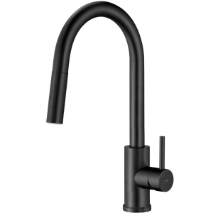 Torneira Monocomando Gourmet de Cozinha Inox (Maldivas Preta Fosca)