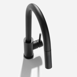 Torneira Monocomando Gourmet de Cozinha Inox (Maldivas Preta Fosca)