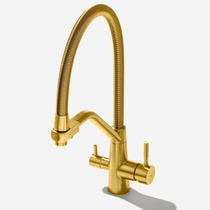 Torneira Monocomando Gourmet de Filtro (Nassau Dourada Fosca)