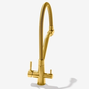 Torneira Monocomando Gourmet de Filtro (Nassau Dourada Fosca)