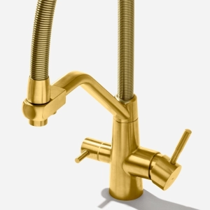 Torneira Monocomando Gourmet de Filtro (Nassau Dourada Fosca)