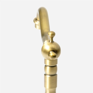 Torneira Monocomando Retrô Alta para Banheiro (Douro Dourada Fosca)