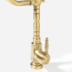 Torneira Monocomando Retrô Alta para Banheiro (Douro Dourada Fosca) - Outlet Produto Torneira Monocomando Retrô Alta para Banheiro (Douro Dourada Fosca) - Outlet