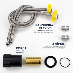 Torneira Monocomando Retr&ocirc; Alta para Banheiro (Douro N&iacute;quel Fosca)