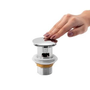 Válvula Click de Inox para Cubas com Ladrão (Cromada)