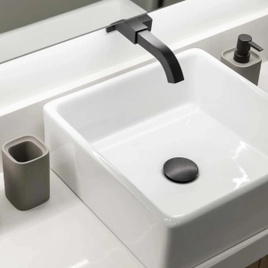 V&aacute;lvula Click de Inox para Cubas (Preta Fosca) - Outlet