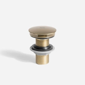 Válvula Click 7/8" de Inox para Cubas (Ouro Fosca) - Outlet Produto Válvula Click 7/8" de Inox para Cubas (Ouro Fosca) - Outlet
