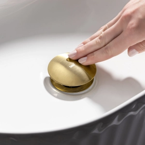 Válvula Click de Inox para Cubas (Ouro Fosca)