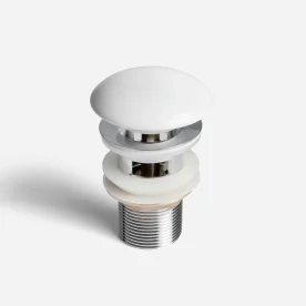 Válvula Click de Louça para Cubas com Ladrão (Branca) Produto Válvula Click de Louça para Cubas com Ladrão (Branca)