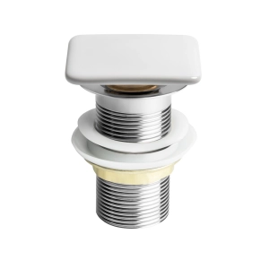 V&aacute;lvula Click Quadrada de Lou&ccedil;a para Cubas (Branca)