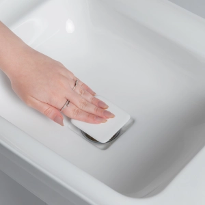 V&aacute;lvula Click Quadrada de Lou&ccedil;a para Cubas (Branca)