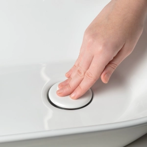Válvula Click Slim de Louça para Cubas (Branca) Produto Válvula Click Slim de Louça para Cubas (Branca)