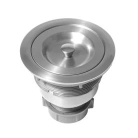 Produto Válvula Inox para Cuba Fazenda 4 1/2" Tampa e Cesto (Escovada)